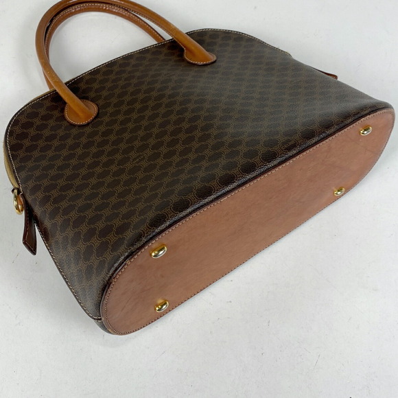 Celine Macadam Pattern Canvas Handbag Brown - Picture 2 of 8